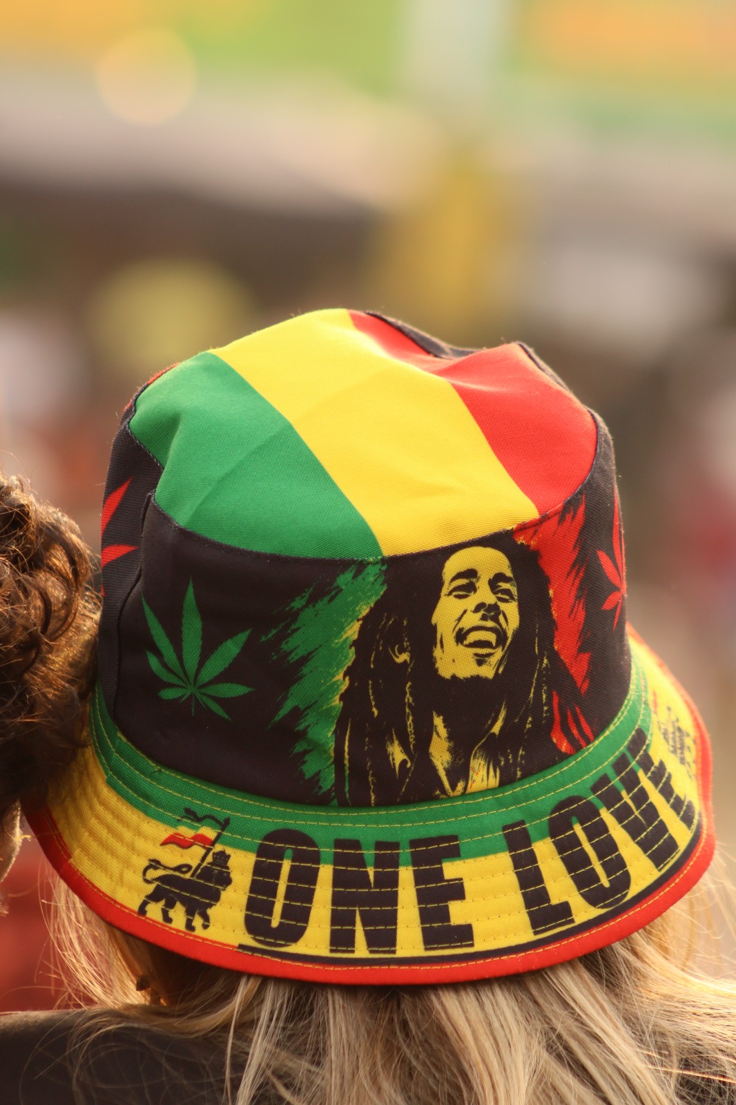 Colourful Bob Marley festival cap